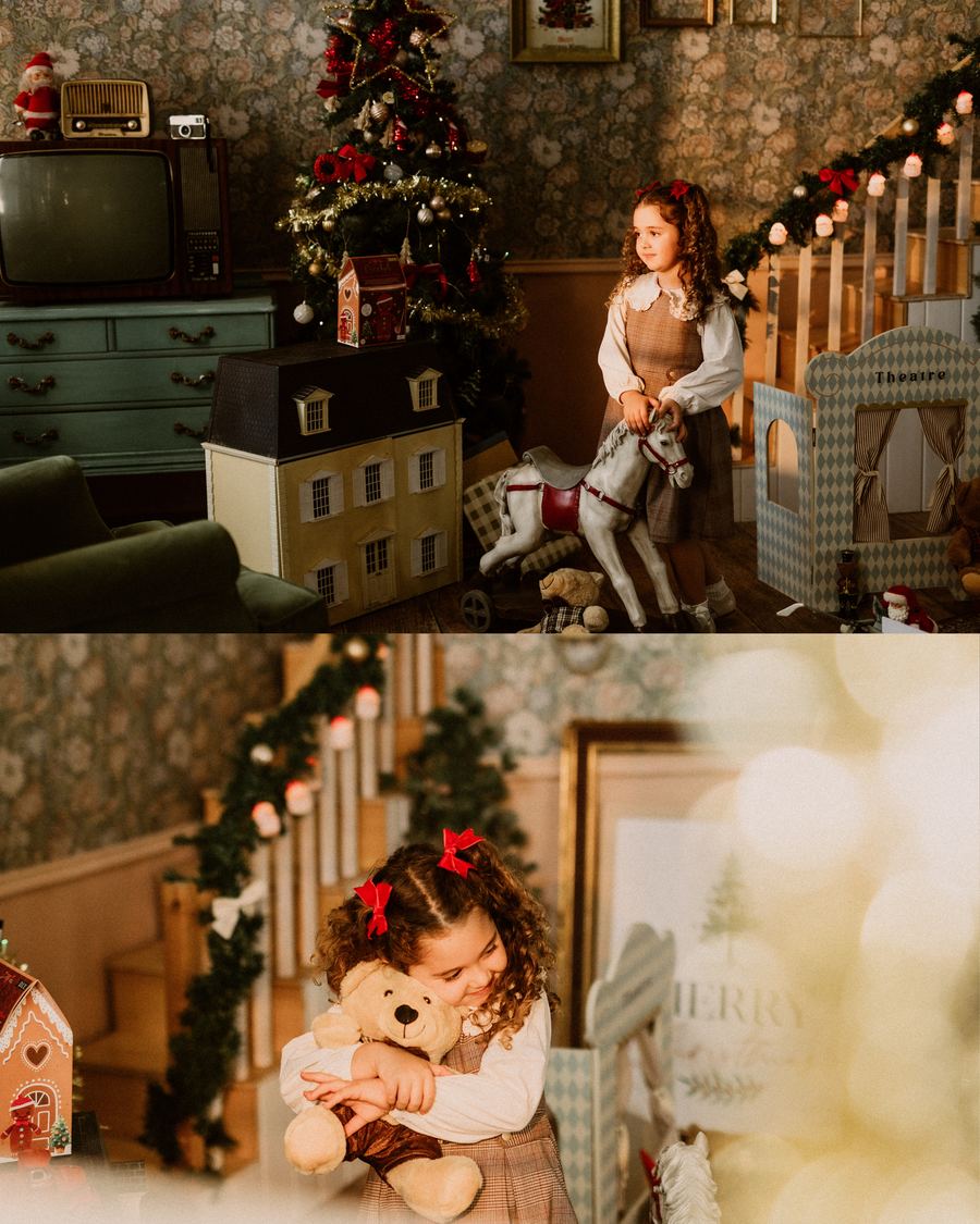 Vintage Christmas — sesión en el estudio