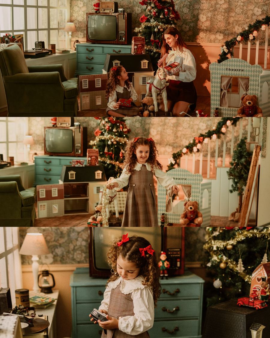 Vintage Christmas — sesión en el estudio